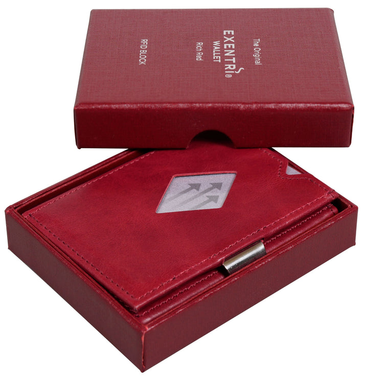 Exentri Tri-Fold Wallet - Rich Red