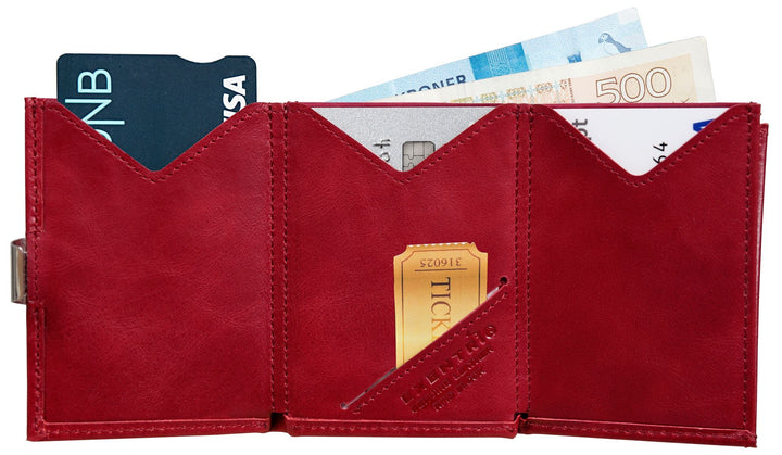 Exentri Tri-Fold Wallet - Rich Red