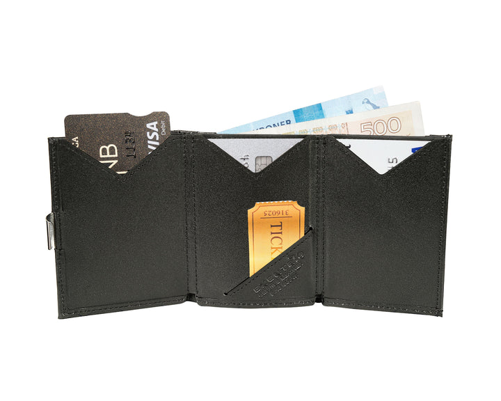 Exentri Tri-Fold Wallet - Black