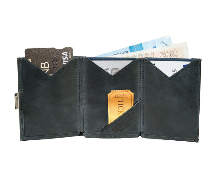Exentri Tri-Fold Wallet - Blue