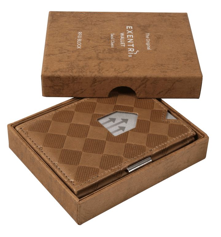 Exentri Tri-Fold Wallet - Chess Sand
