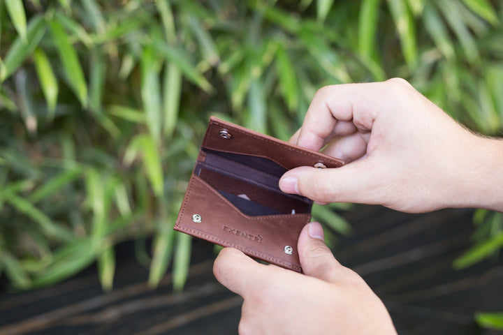 Exentri Bi-Fold Miniwallet - Hazelnut Brown