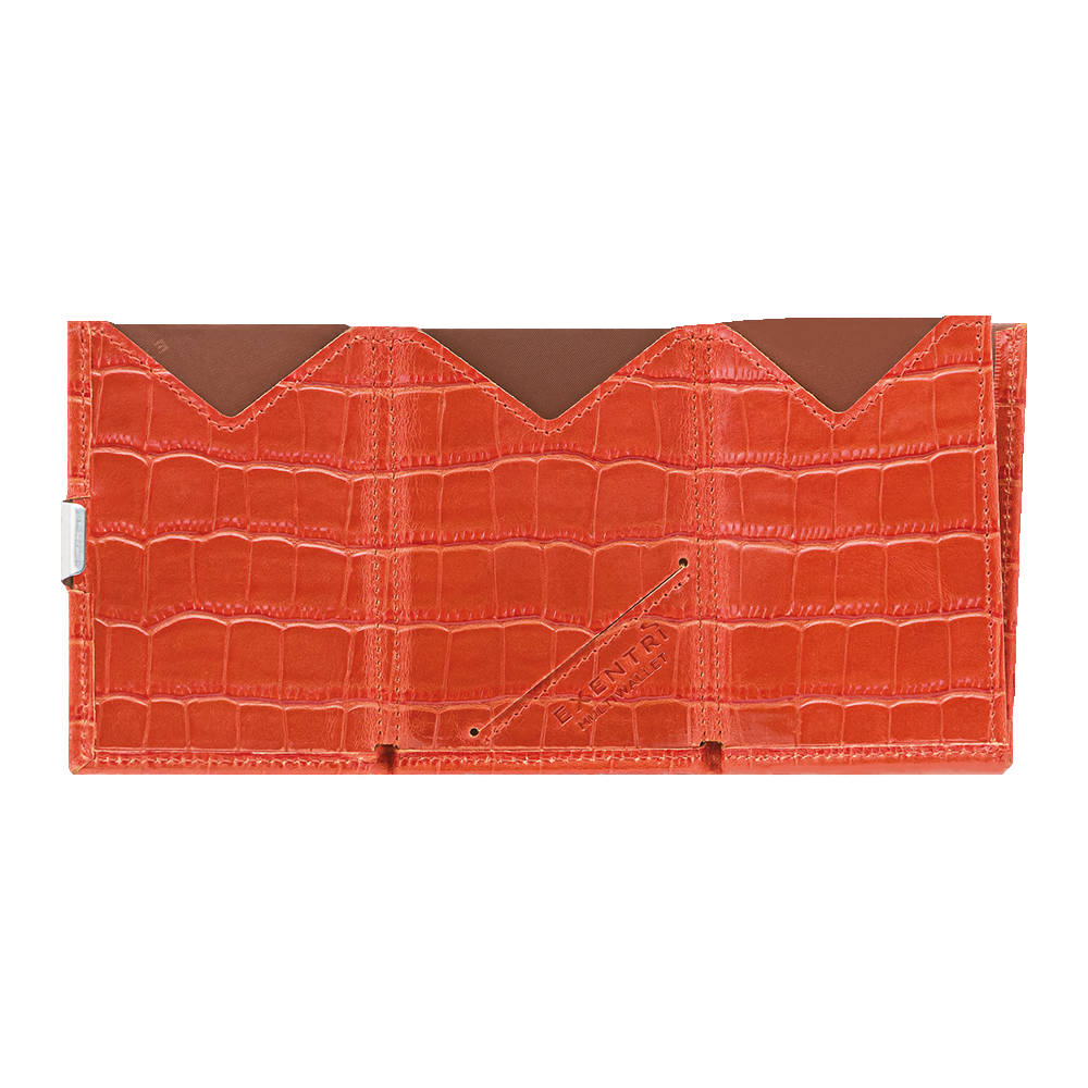 Exentri Tri-Fold Multiwallet - Caiman Orange